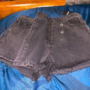 Black Denim Skort